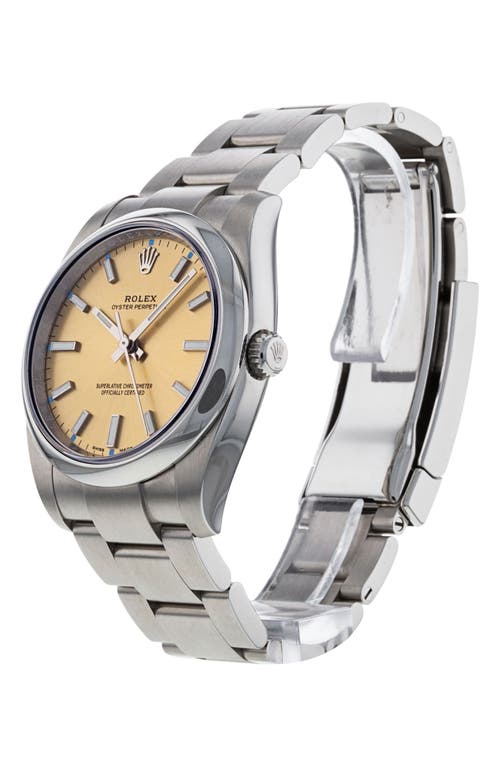 Shop Watchfinder & Co. Rolex  Oyster Perpetual Automatic Bracelet Watch, 34mm In Yellow