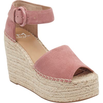 Marc Fisher Ltd Alida Espadrille Platform Wedge, Pink