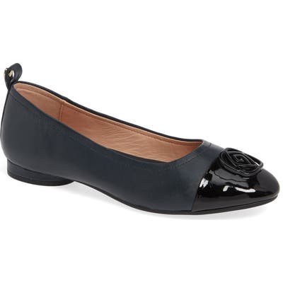 Taryn Rose Penelope Cap Toe Ballet Flat, Blue
