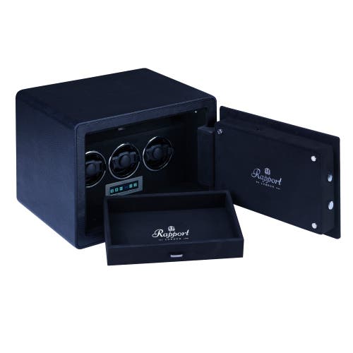 Shop Rapport London Savoy Watch Winder Safe In Black