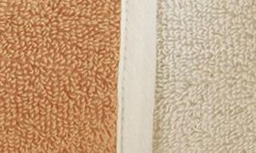 Shop Woven & Weft 4-pack Two-tone Cotton Towels In Ivory/ochre