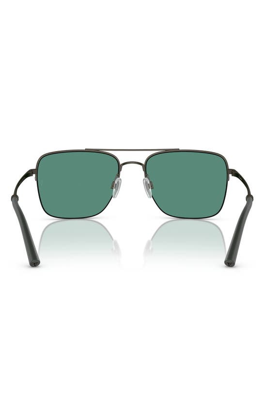 Oliver Peoples Roger Federer 56mm Semirimless Pilot Sunglasses In Green