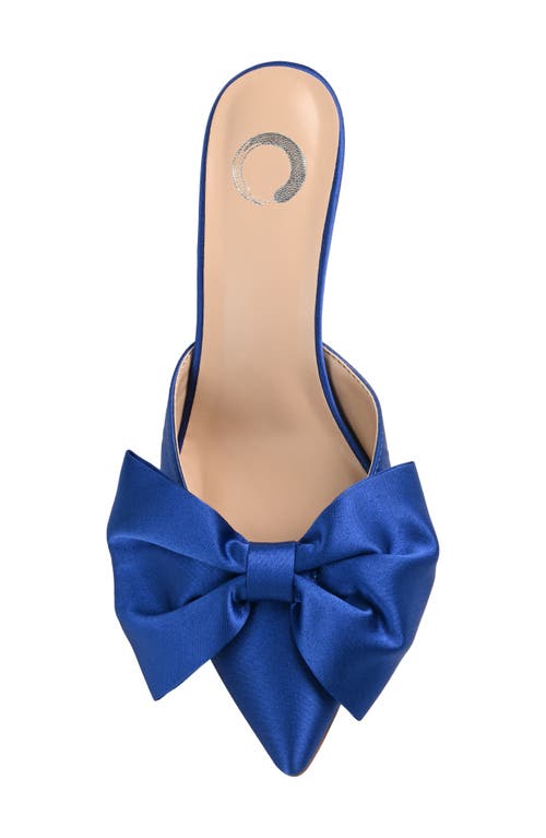 Shop Journee Collection Tiarra Bow Mule In Blue