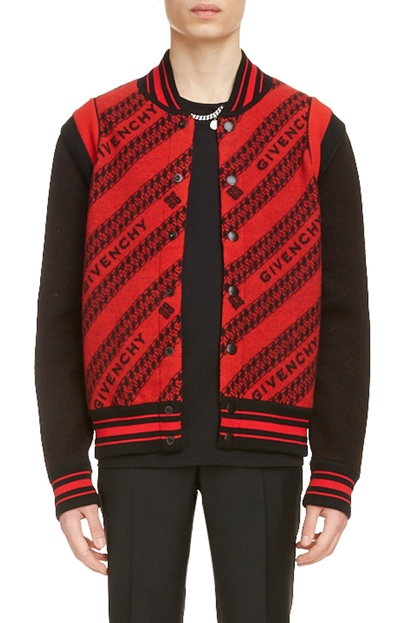 givenchy red bomber jacket