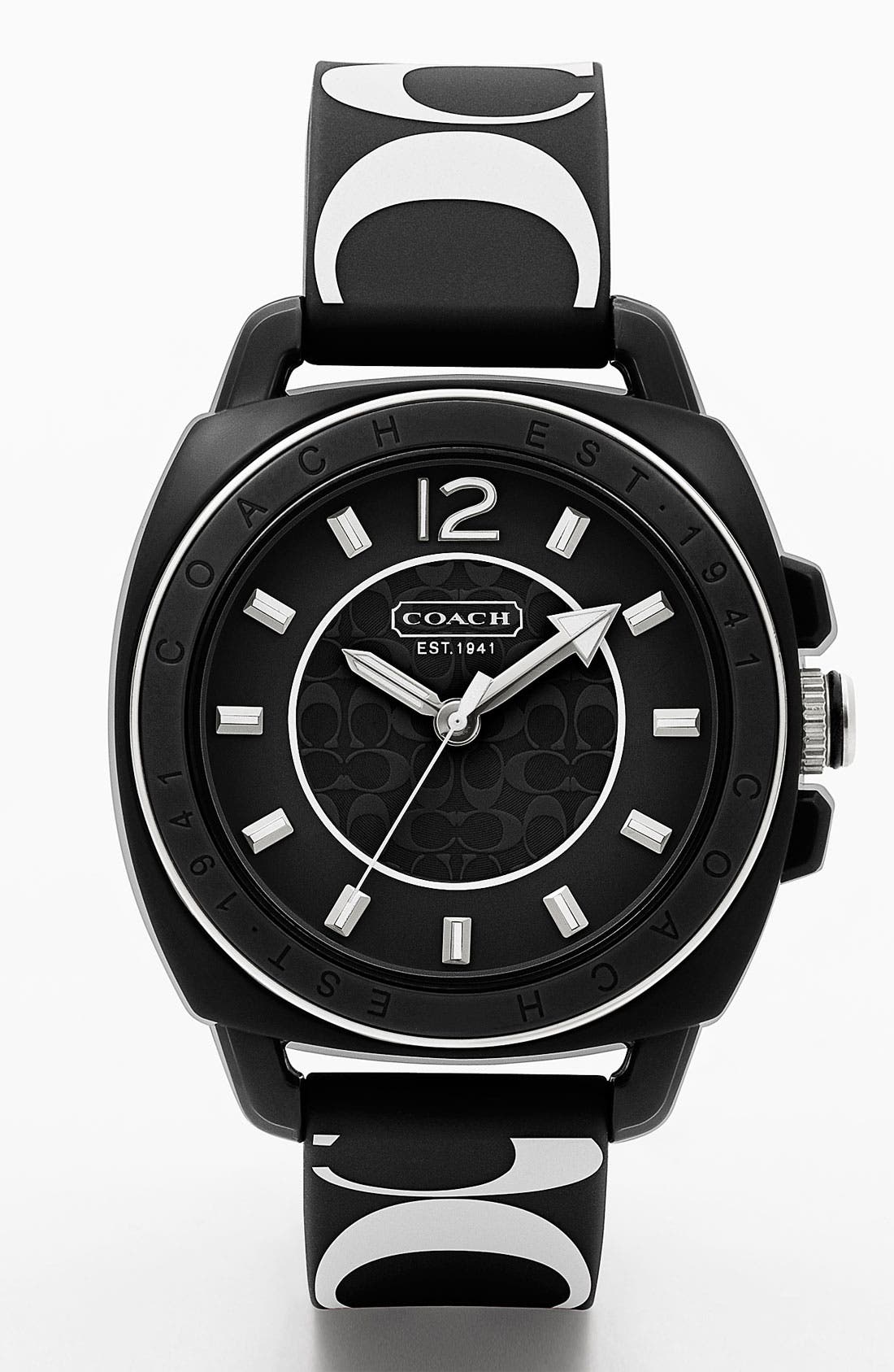 COACH 'Boyfriend' Rubber Strap Watch Nordstrom
