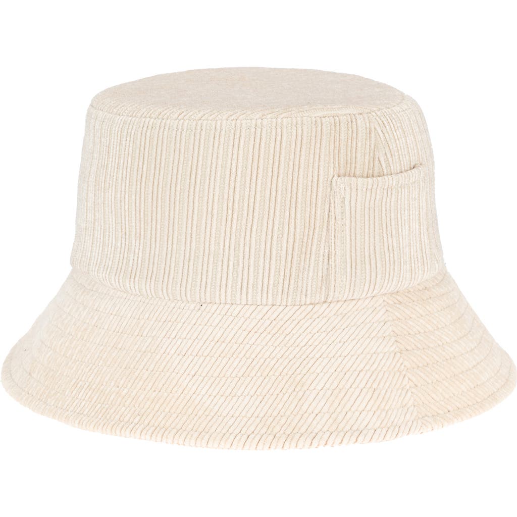 San Diego Hat Side Pocket Corduroy Bucket Hat In Cream