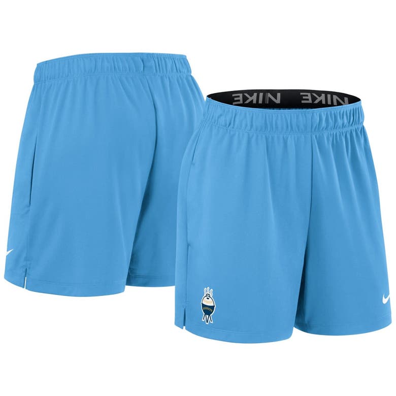Nike Powder Blue Milwaukee Brewers Authentic Collection City Connect Practice Performance Shorts