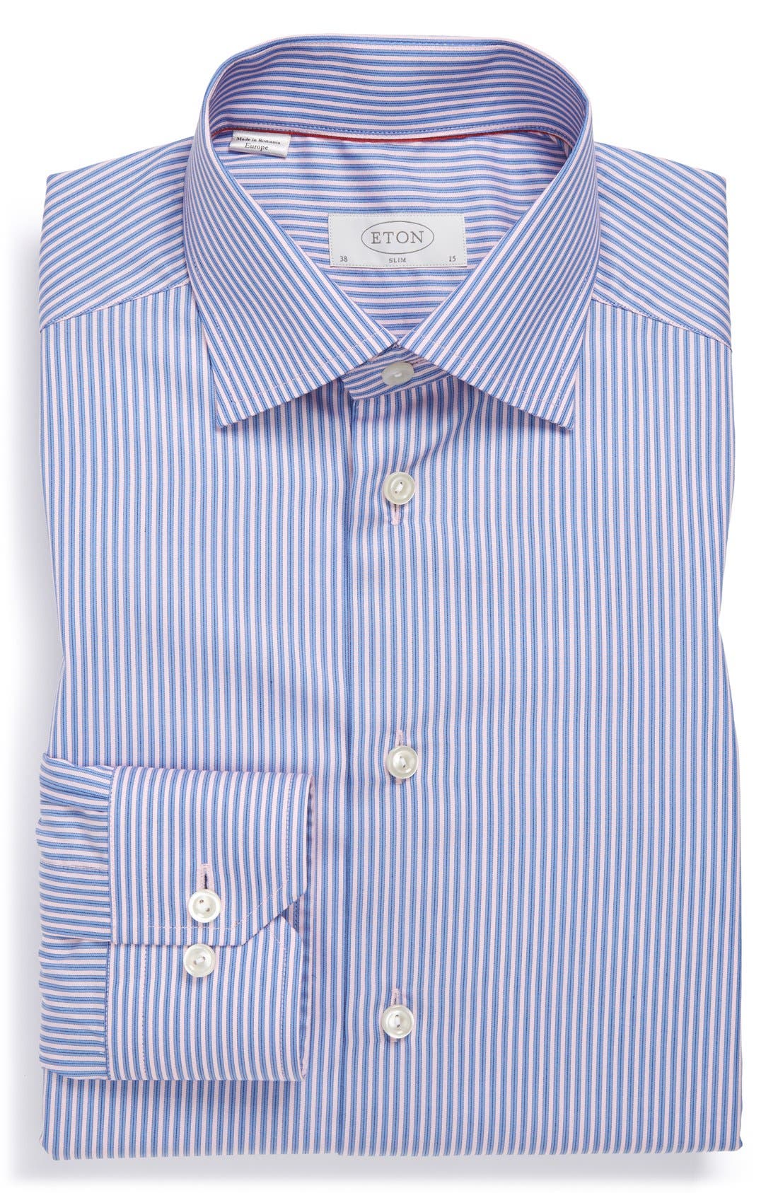 Eton Slim Fit Stripe Dress Shirt Nordstrom
