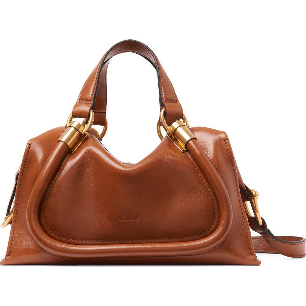 Chloé Paraty 24 Leather Shoulder Bag In Brown