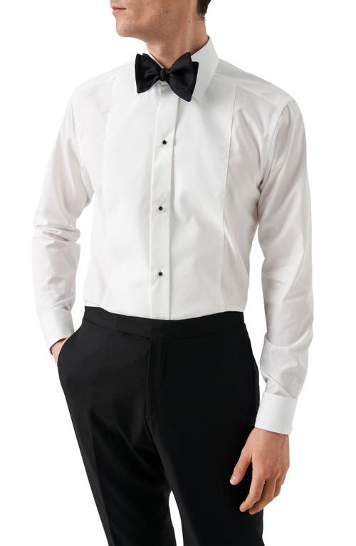 Eton Contemporary Fit Piqué Bib Tuxedo Shirt in White 