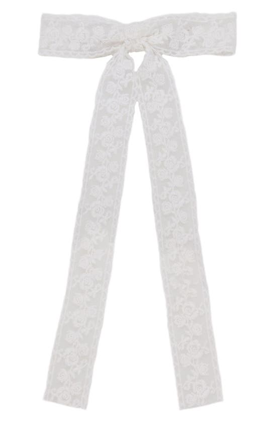 Petit Moments Femme Hair Bow In White