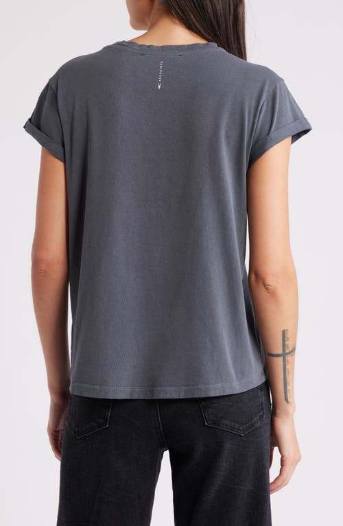 Shop Allsaints Anna Cotton T-shirt In Periscope Grey