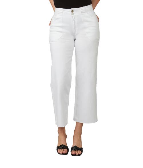 Shop Lola Jeans Colette High Rise Wide Leg Jeans In White