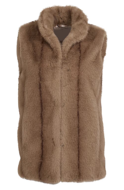 Shop Donna Salyers Fabulous-furs Donna Salyers Fabulous Furs Signature Series Hook Faux Fur Vest In Vintage Mink