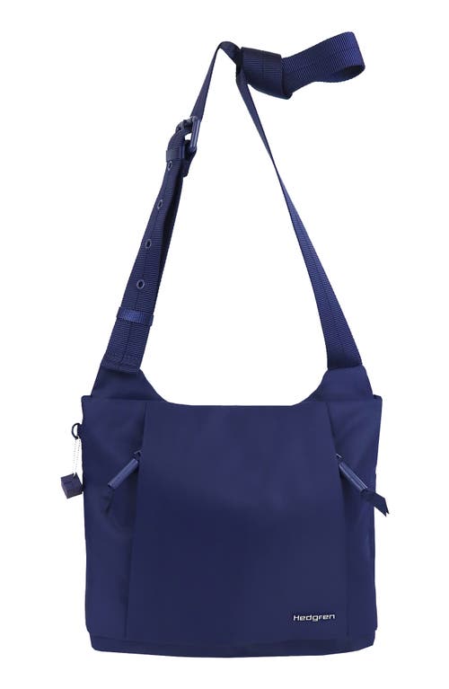 Hedgren Ember Sustainable Recycled Polyester Water Resistant Crossbody Bag in Bright Navy Blue