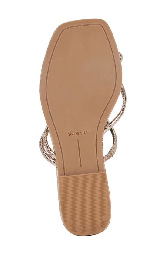 Shop Dolce Vita Leanna Slide Sandal In Dark Gold Crackled Stella