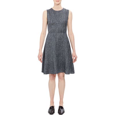 Theory Herring Fit & Flare Dress, Blue