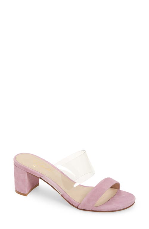 42 Gold Liya Slide Sandal In Clear/orchid