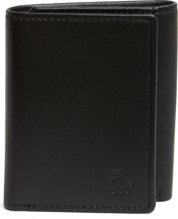 Original Penguin Men's Leather Wallet Card Case