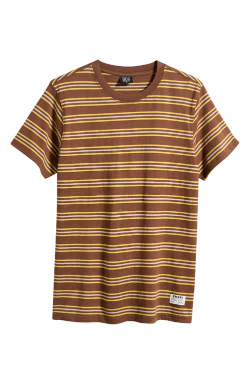 Bdg Urban Outfitters Stripe Cotton T-shirt In Brown