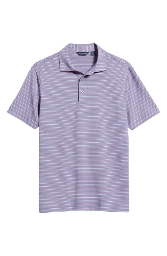Shop Scott Barber Gradient Stripe Technical Jersey Polo In Country Blue
