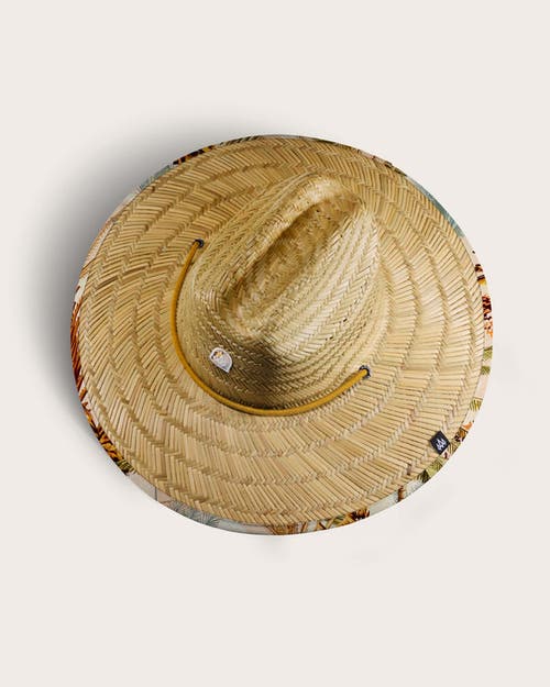 Shop Hemlock Casablanca Straw Lifeguard Hat In Pink Palms