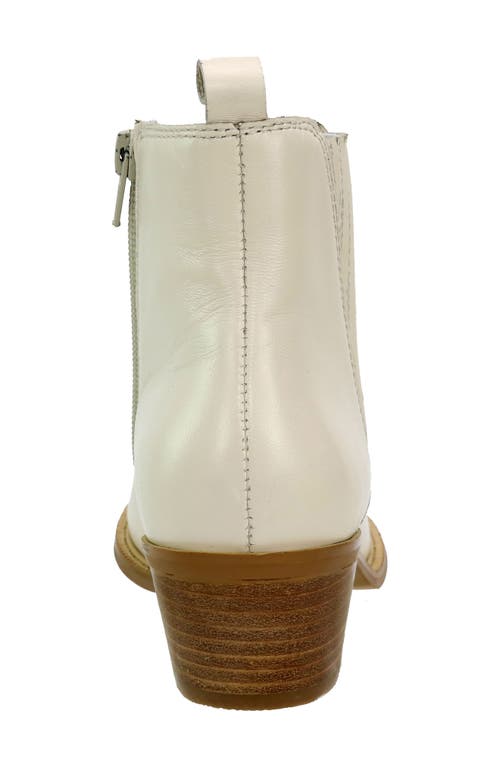 David Tate Focus Bootie In Off White Nappa
