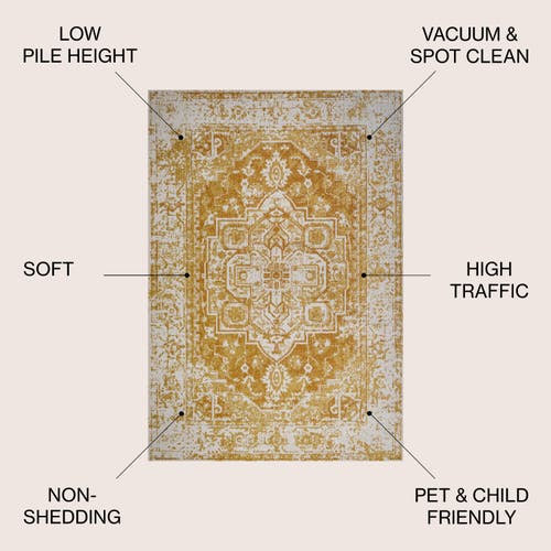 Jonathan Y Audrey Bohemian Ornate Medallion Area Rug In Orange/white