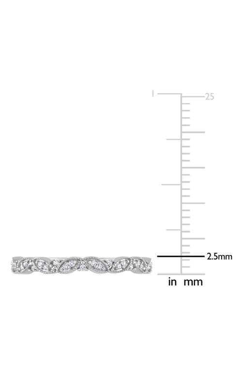 Delmar Diamond Semi Eternity Ring In White Gold