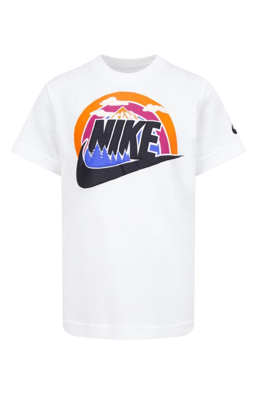 Nike Kids' Wilderness Futura Logo Graphic T-Shirt in White at Nordstrom, Size 4T