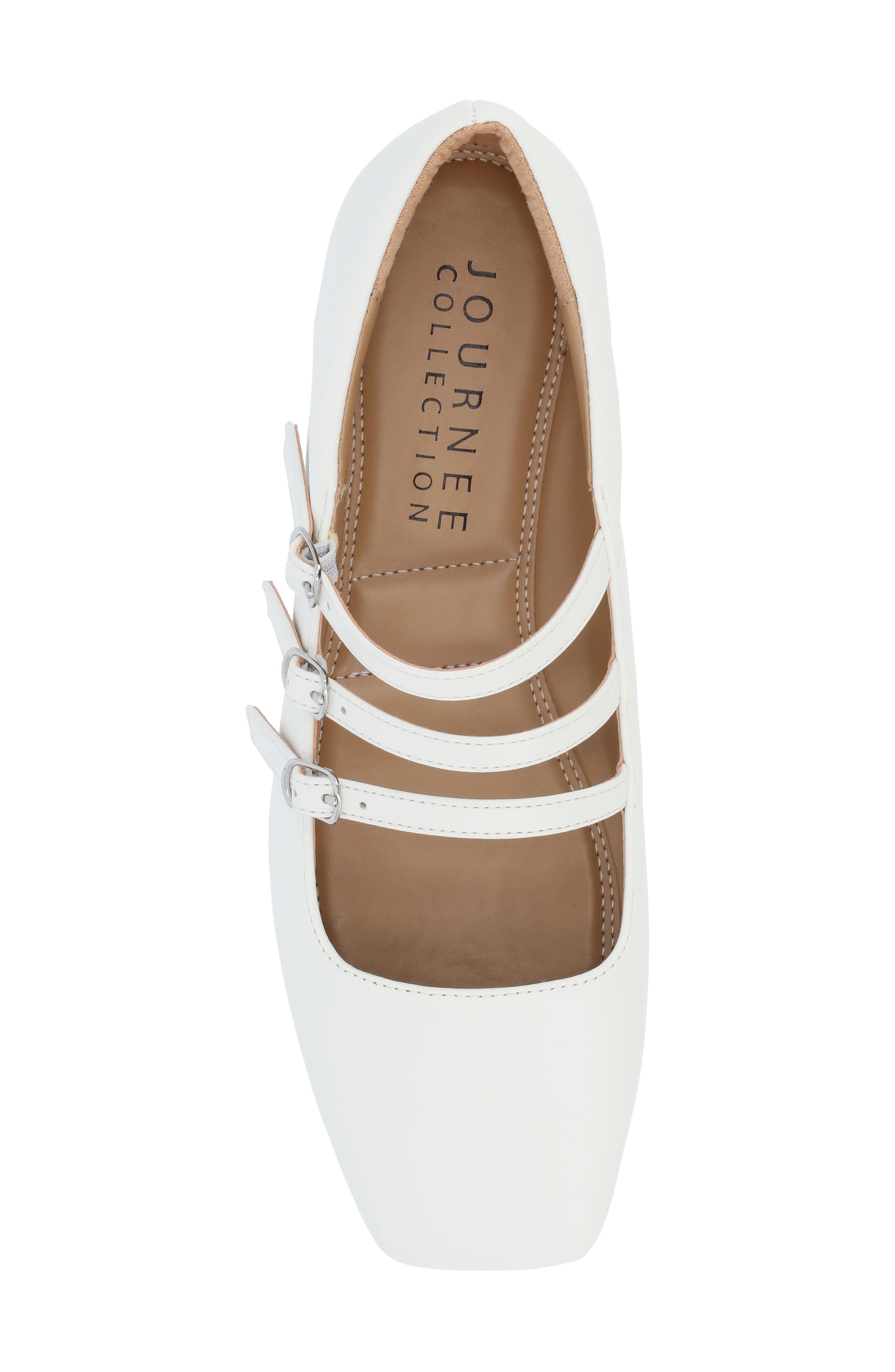 thumbnail image 2 of Journee Collection Women's Darlin Mary Jane Flats - Comfortable Square Toe Shoes With Multi-Strap Design 2 of 14