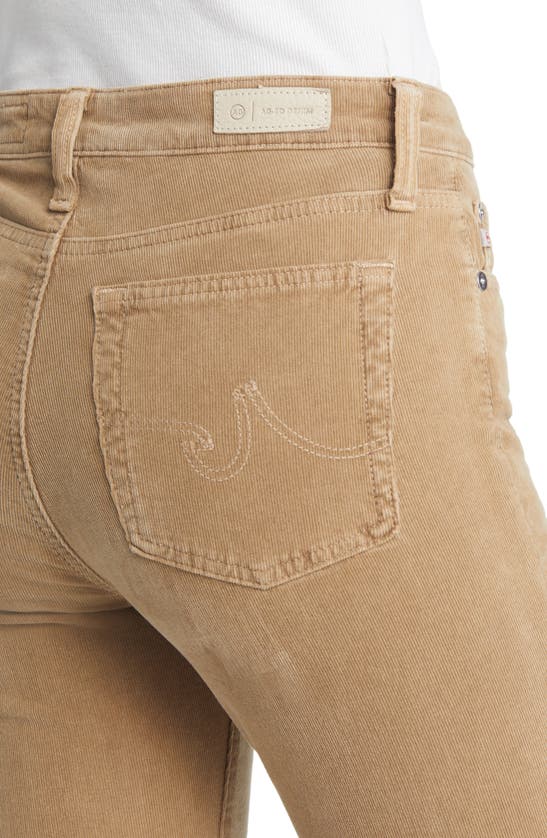 Ag Mari High Waist Slim Ankle Straight Leg Corduroy Pants In 1 Year Sulfur Vinte Khaki