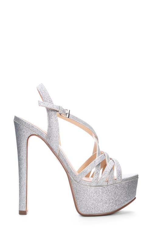 Shop Chinese Laundry Teaser2 Glitter Platform Sandal In Silver