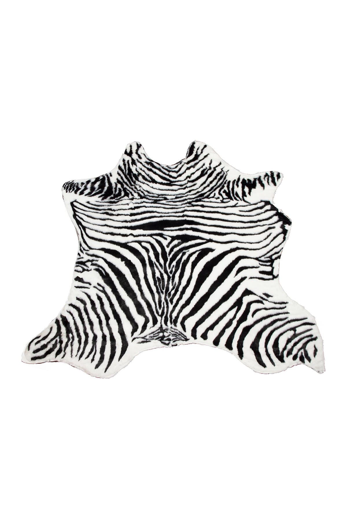 LUXE Faux Hide Area Rug/Throw Zebra/Black/White Nordstromrack