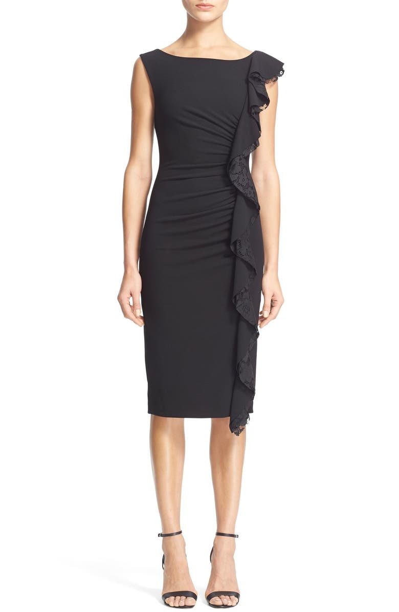Tracy Reese Lace Ruffle Ruched Shift Dress | Nordstrom