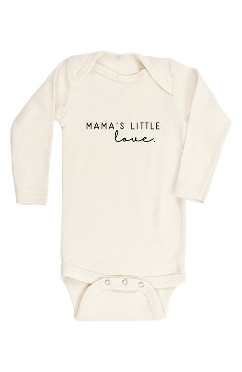 Tenth & Pine Mama's Little Love Long Sleeve Organic Cotton Bodysuit Natural at Nordstrom,