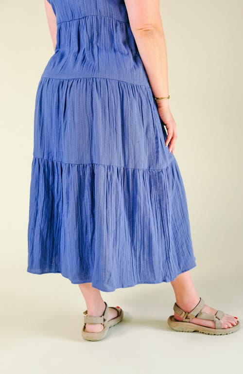 Poplinen Jameela Organic Cotton Gauze Jumpsuit In Ocean