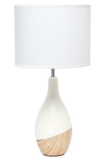 Shop Lalia Home Strikers Table Lamp In Off White/light Wood