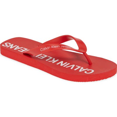 Calvin Klein Jeans Errol Flip Flop, Red