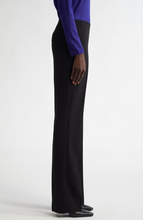 Akris Carole Stretch Wool Double Face Pants In 009 Black