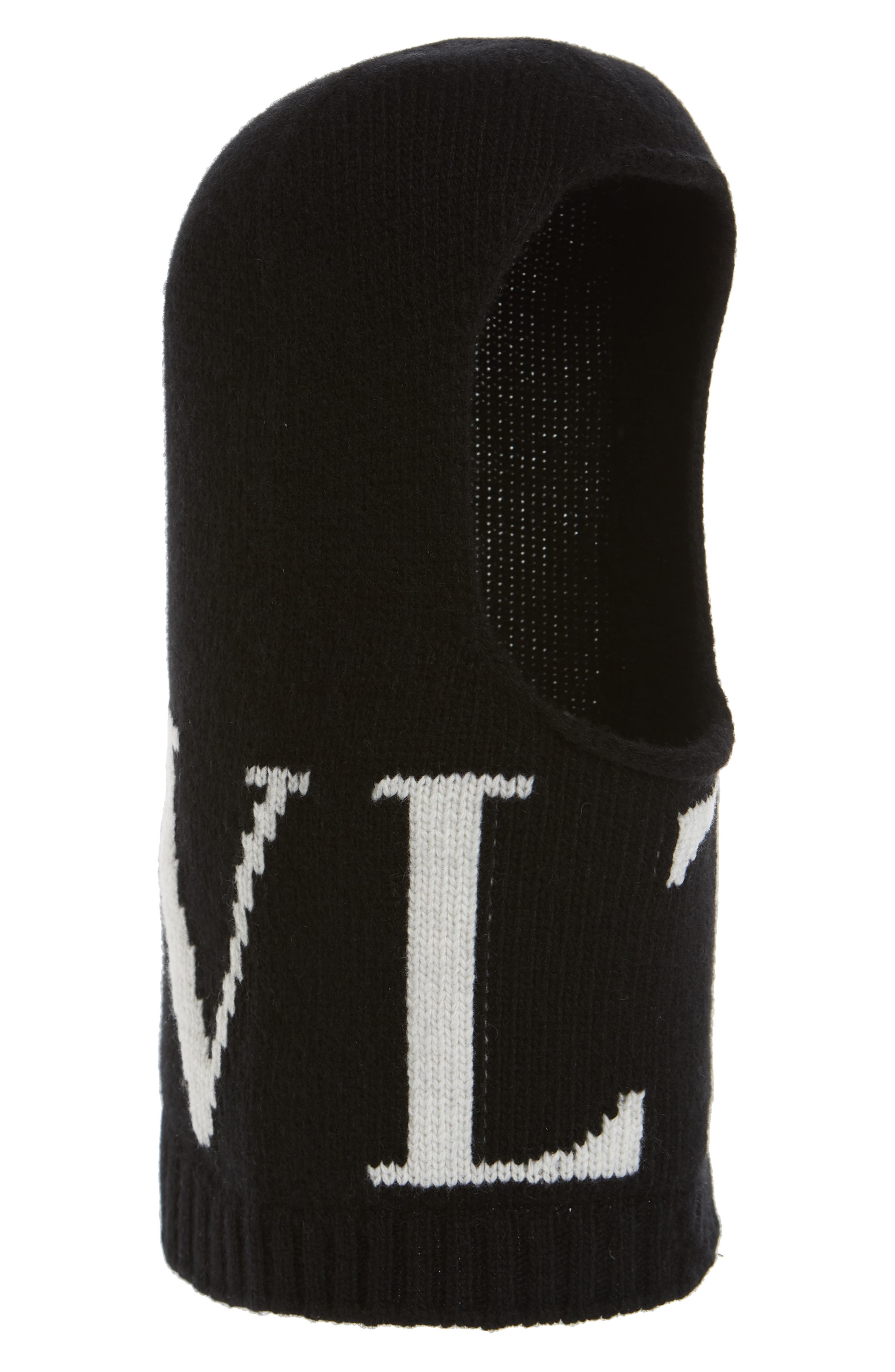 Valentino Vltn Wool & Cashmere Balaclava - Black