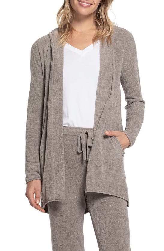 Barefoot Dreams Cozychic Ultra Lite™ Hooded Cardigan In Beach Rock