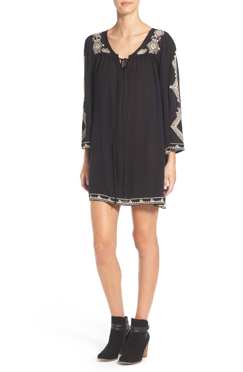 Angie Embroidered Tunic Dress | Nordstrom