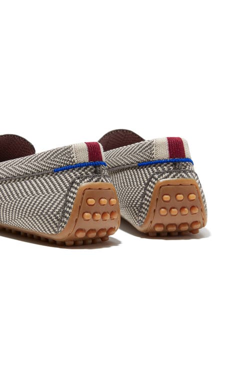 Rothys The Driver In Grey/neutral In Iron Herringbone