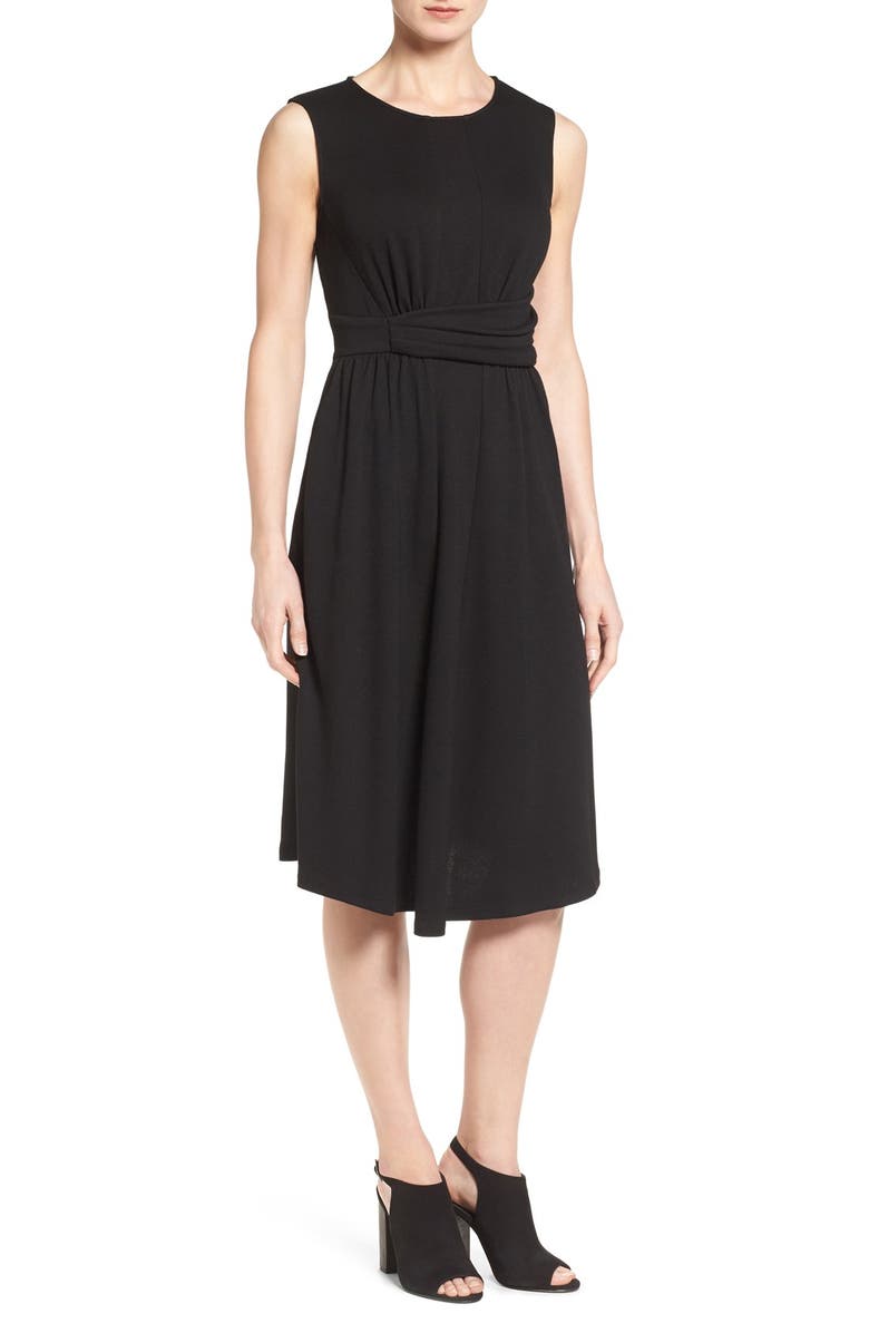 Halogen® Wrap Detail Sleeveless Midi Dress (Regular & Petite) | Nordstrom