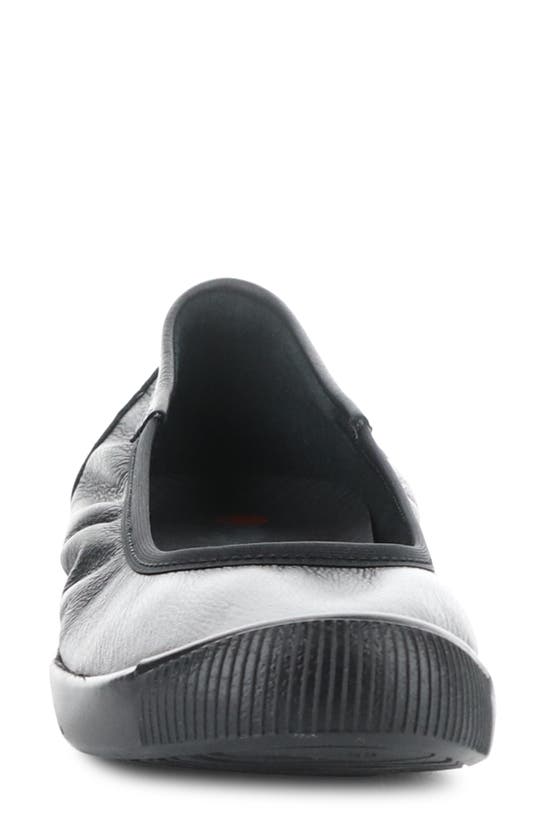 Softinos By Fly London Ilme Ballet Flat In Black Smooth
