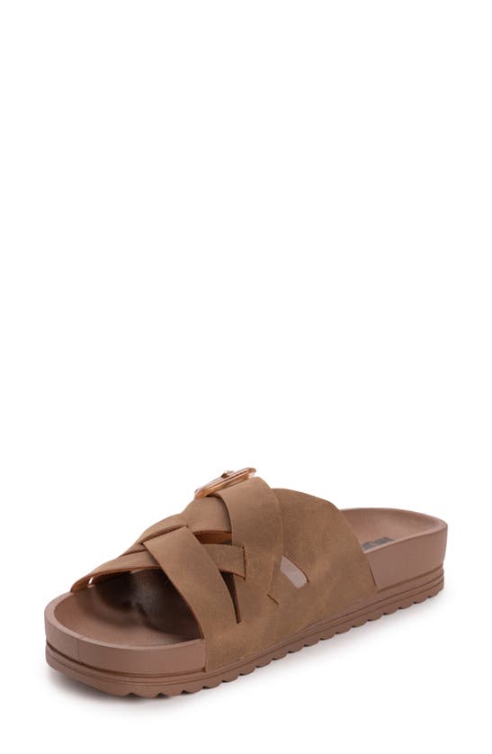 Muk Luks Grand Shayna Slide Sandal In Chocolate