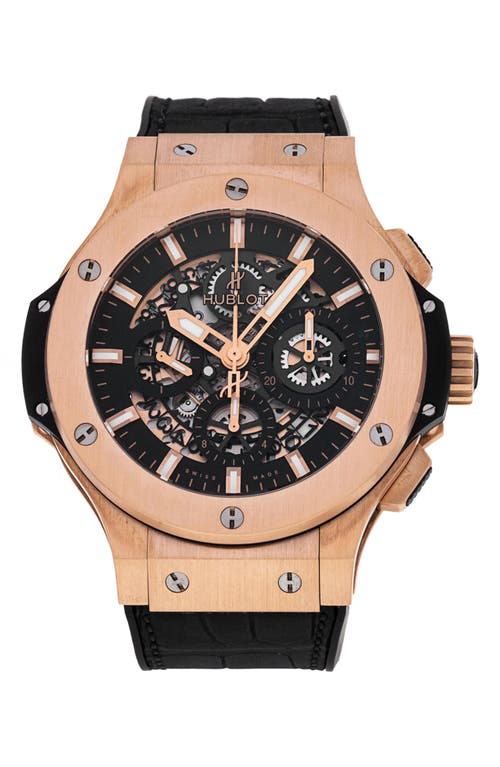 Hublot Preowned Big Bang Rubber Strap Chronograph Watch