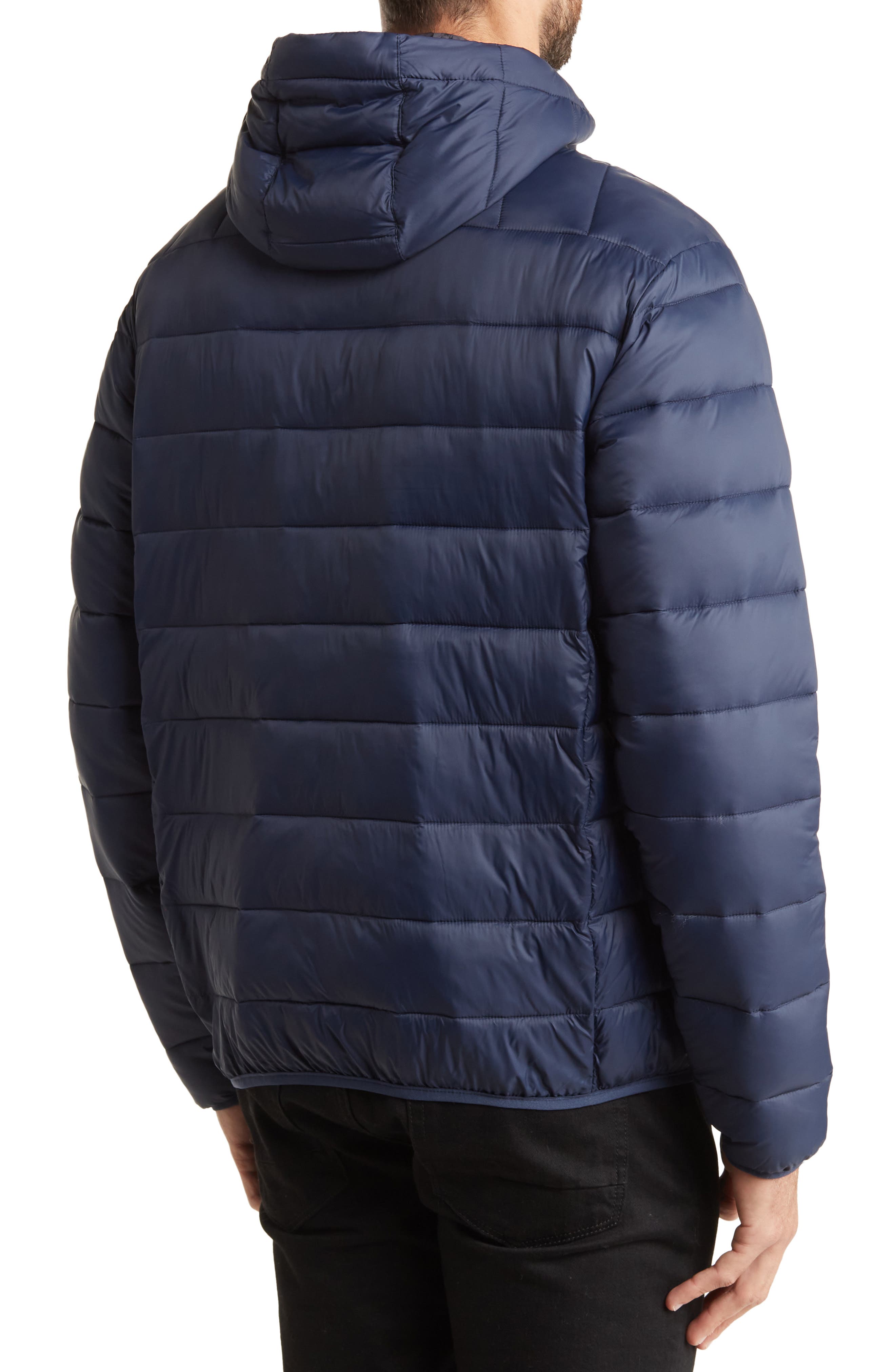 hawke and co hooded packable down jacket