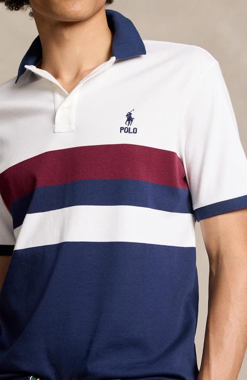 Shop Polo Ralph Lauren Colorblock Polo In White Multi